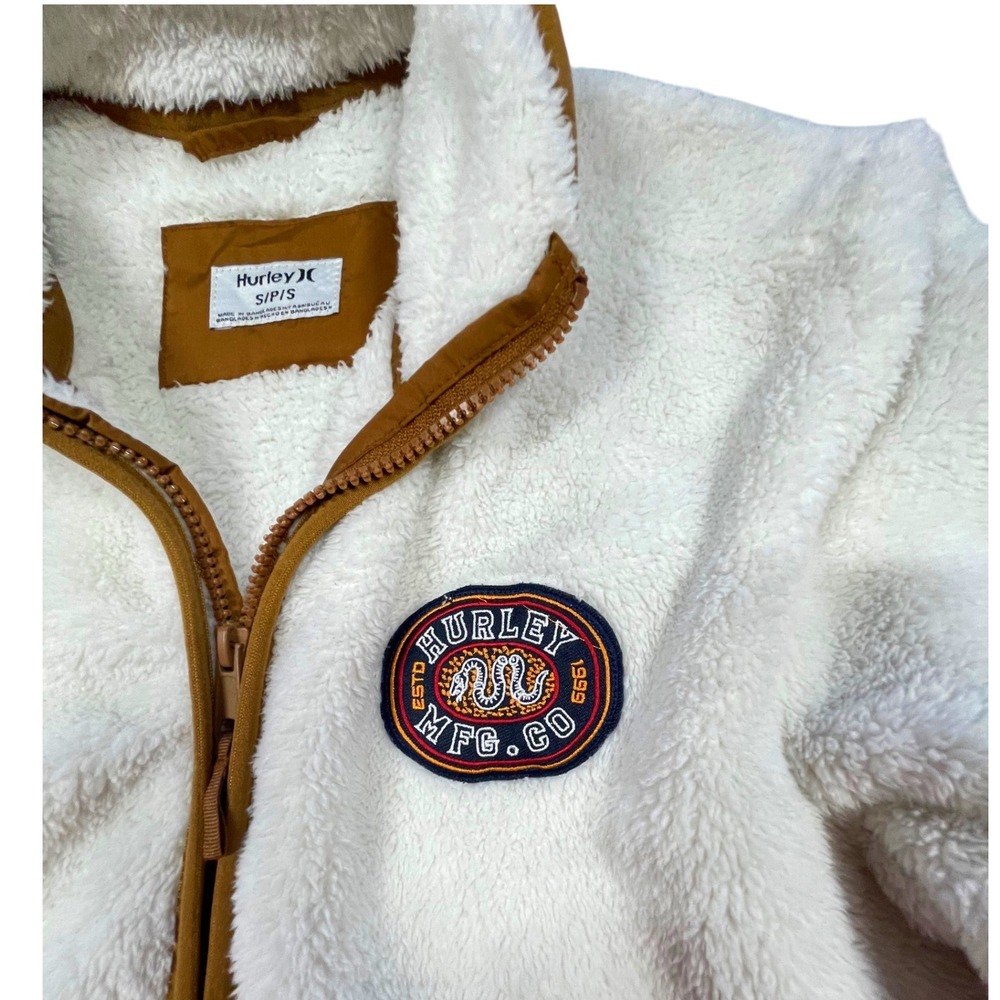 Hurley Cream Fleece Quarter-Zip Sweatshirt - Picture 9 of 16